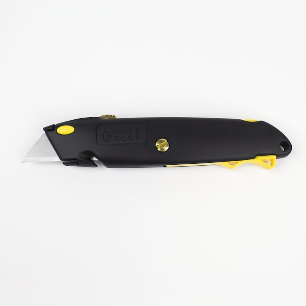 Excel Blades Front Load Heavy Duty Retractable Utility Knife, 3 #92 Blade Black 6pk - 16880