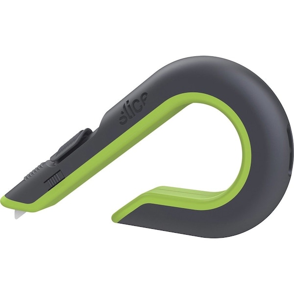 Slice Box Cutter, Auto-Retract, 7/10"Wx6-7/10"Lx3-2/5"H, GYGN - SLI10503