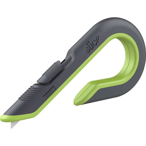 Slice Box Cutter, Auto-Retract, 7/10"Wx6-7/10"Lx3-2/5"H, GYGN - SLI10503