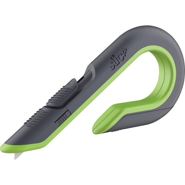 Slice Box Cutter, Auto-Retract, 7/10"Wx6-7/10"Lx3-2/5"H, GYGN - SLI10503