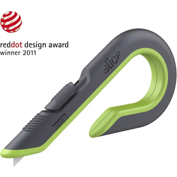 Slice Box Cutter, Auto-Retract, 7/10"Wx6-7/10"Lx3-2/5"H, GYGN - SLI10503