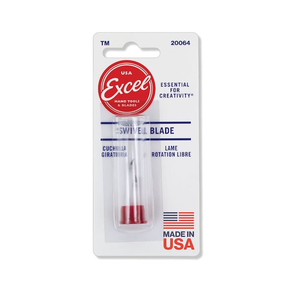Excel Blades #64 360 Deg Swivel Knife Blade 360 Deg Rotating Craft Knife Refill Blade, 2PK - 20064IND