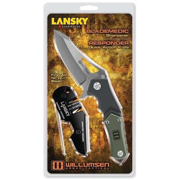 Lansky Sharpeners Mikkel Willumsen'S Urban Tactical, 7"Responder Folding Knife / Bladem - LANUTR7