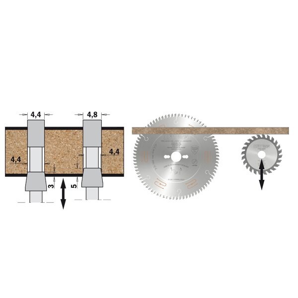Cmt Scoring Blade, 120mm dia., 3.1-4.2mm Kerf - 288.120.24K