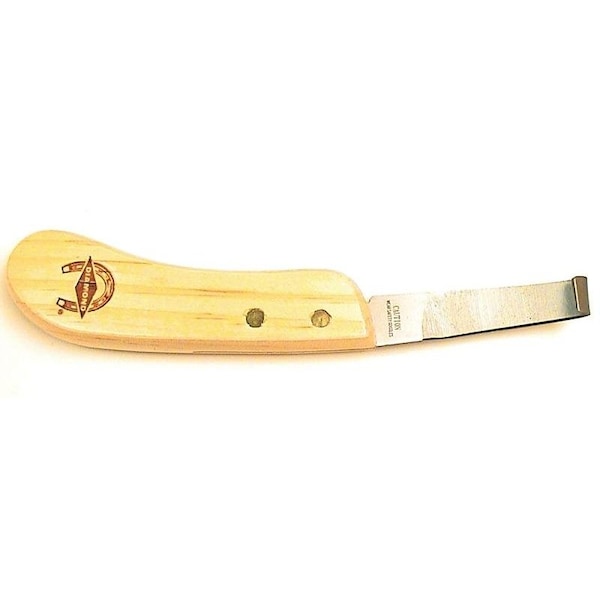 Diamond Farrier Hoof Knife, Wide Blade, Stainless Steel Blade, Hardwood Handle, ComfortableGrip Handle - D280L