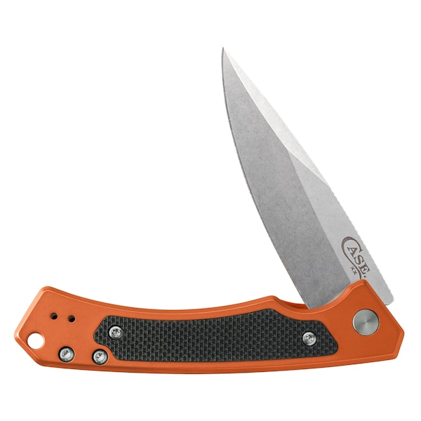 Case Cutlery Knife, Case Orange Anodized Aluminum Marilla with Black G-10 Grip - 25886