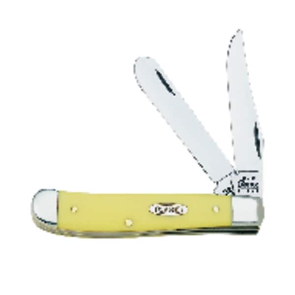 Case Mini Trapper Yellow Chrome Vanadium Pocket Knife - 029