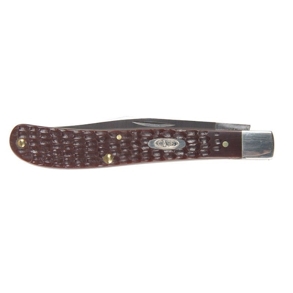 Case Slimline Trapper Brown Stainless Steel 7.25" Pocket Knife - 135
