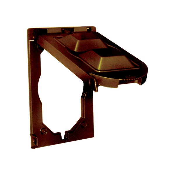 Sigma Electric Receptacle Cover, 1 Gang, Die-Cast Metal - 14146BR