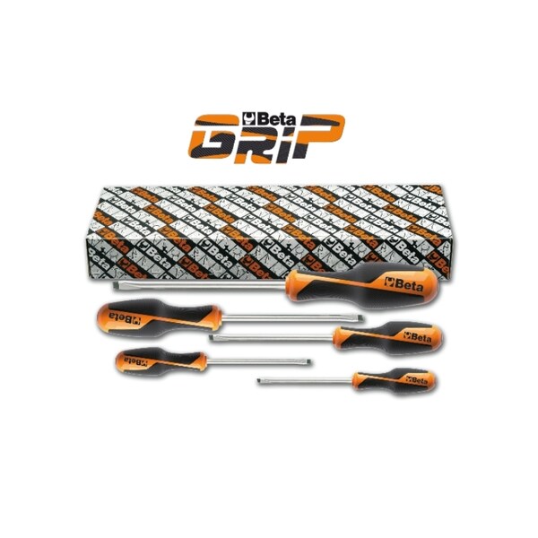 Beta 1264/S Set of 5 Screwdrivers for Headless Slotted Screws - 012640305