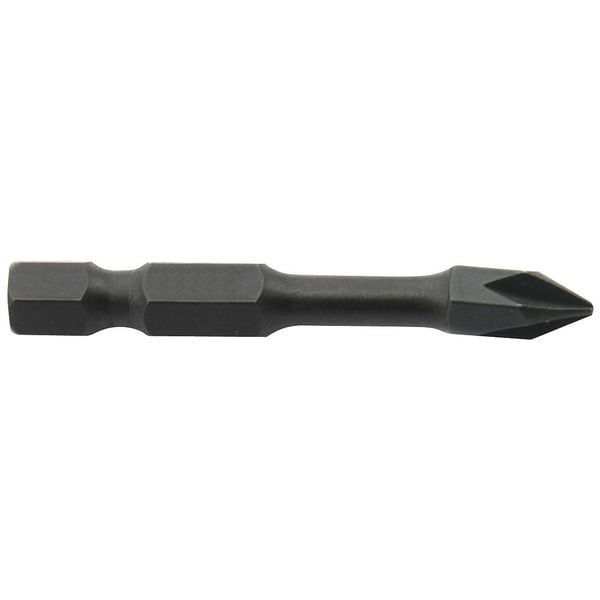 Westward Power Bit, SAE, 1/4", Hex Power Drive, #3, 2" - 38RV98
