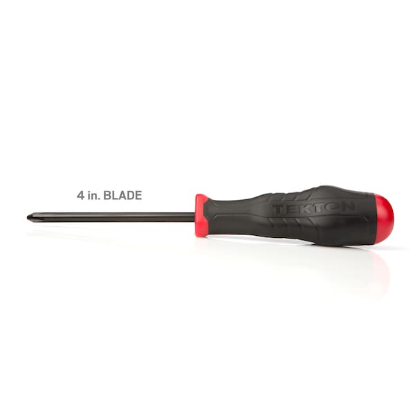 Tekton High-Torque Black Oxide Blade Screwdriver Set, 4-Piece (#1-#2, 3/16-1/4 in.) - DRV41211