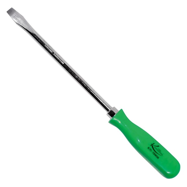 K-Tool International Slotted Screwdriver, w/Green Handle 8" - KTI-19908