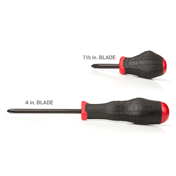 Tekton High-Torque Black Oxide Blade Screwdriver Set, 4-Piece (#2, 1/4 in.) - DRV41210