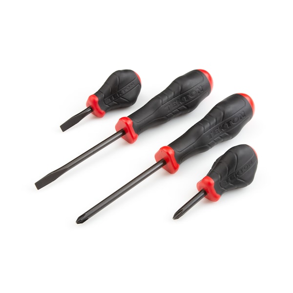 Tekton High-Torque Black Oxide Blade Screwdriver Set, 4-Piece (#2, 1/4 in.) - DRV41210