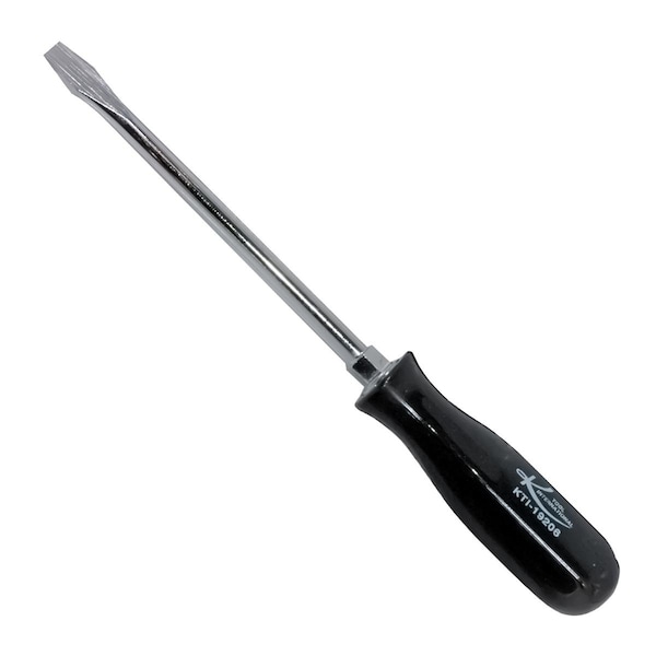 K-Tool International Slotted Screwdriver, w/Black Handle, 6" - KTI-19206