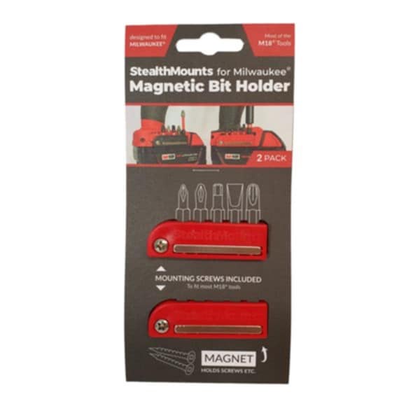 Opciones 18V M18 Milwaukee Red Magnetic Bit Holders, 2PK - OP3849962