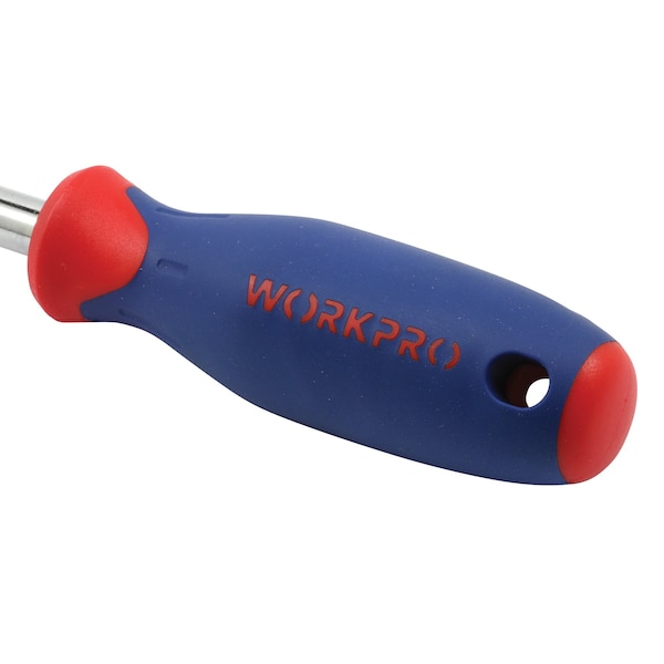 Prime-Line WORKPRO Magnetic Screwdriver Bits Holder, 7-In., Chrome-Plated Shaft, Bi-Material Soft-Grip Handle - W021056