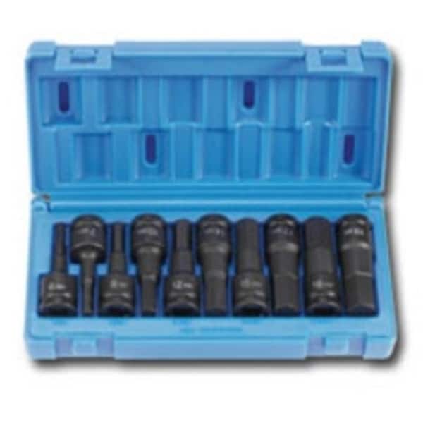 Grey Pneumatic Grey Pneumatic GRE1498MH 10 Pc 1-2 Drive Metric Hex Driver Set - GRE1498MH