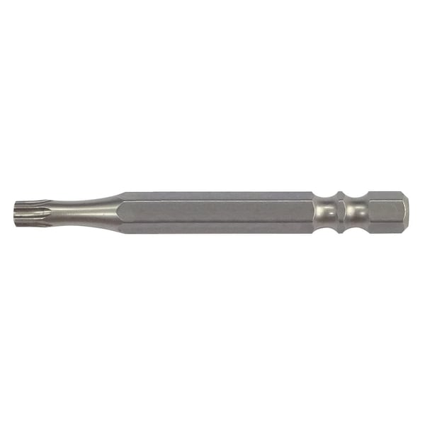 Eight Tool EX-IMPACT HIGH IMPACT TORX BIT 6.35MM SHANK 9&13MM GROOVE COLOR CODED, T25 X 65MM OAL YLW - EA-310C T25 x 65