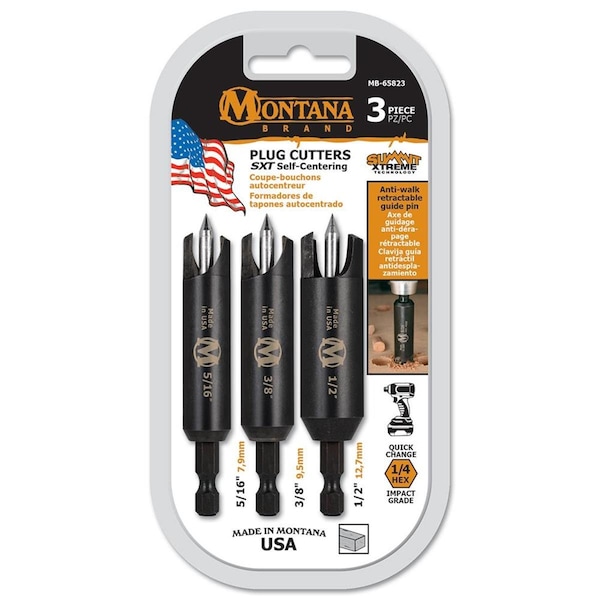 Montana Brand Montana Brand MB-65823 HD  Self Centering Plug Cutter - MB-65823