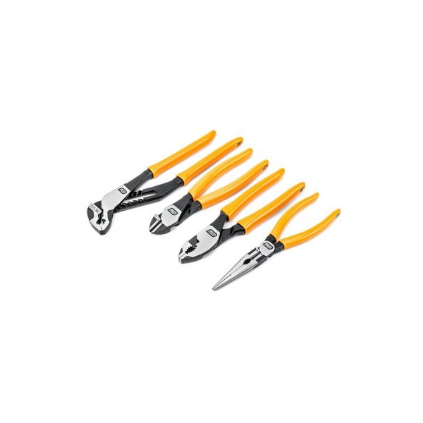 Apex Tool Group GearwrenchÂ 4 Piece Mixed Plier Set W/ Pitbull Dipped Handle - 82203
