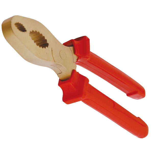 Cs Unitec Non Sparking Plier, Pipe, 200mm (8in), Aluminum Bronze - EX602-200A