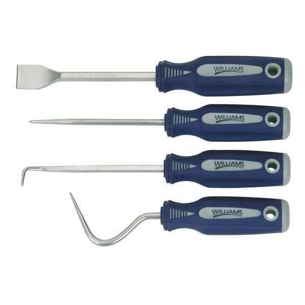 Williams 4 Piece Utility Tool Set Bi-Mold Comfort Grip Handle - 40251