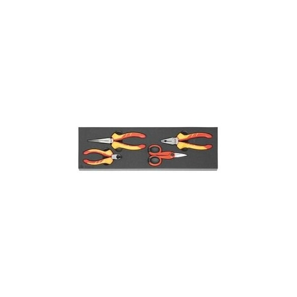 Holex Set of 4 Pc Insulated Pliers and Scissors Set in Foam - 954486 4
