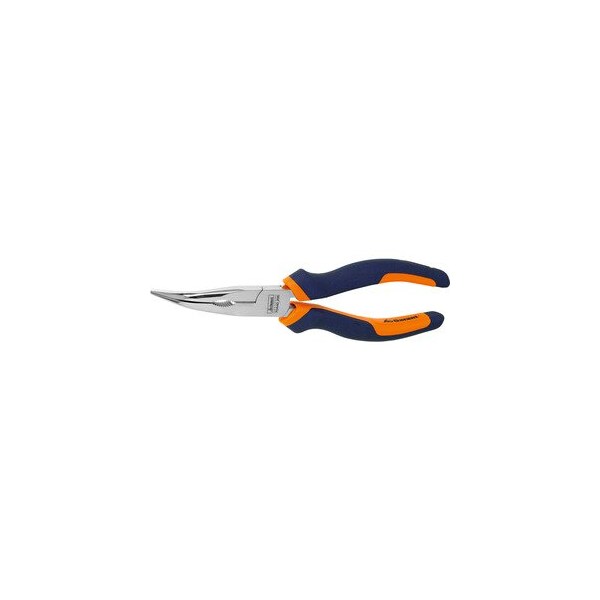 Garant Angled Snipe Nose Pliers with Grips, Chrome-plated, Overall Length: 200mm - 713440 200