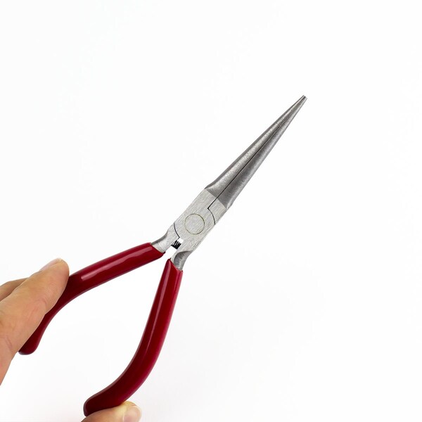 Excel Blades Needle Nose Pliers, Spring Loaded Carbon Steel 6" Serrated Pliers, 6pk - 55561