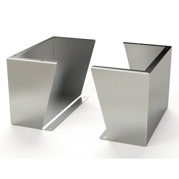 Saginaw Control & Engineering Floor Stand Kit, 12 in. H x 18 in. W x 9.12 in. L, 304 Stainless Steel, 1 PR - SCE-FK1218SS