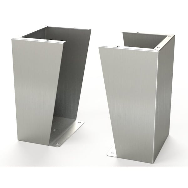 Saginaw Control & Engineering Floor Stand Kit, 18 in. H x 12 in. W x 9.13 in. L, 304 Stainless Steel, 1 PR - SCE-FK1812SS