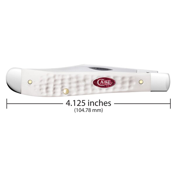 Case Cutlery Knife, Case SparXX White Synthetic Slimline Trapper - 60194