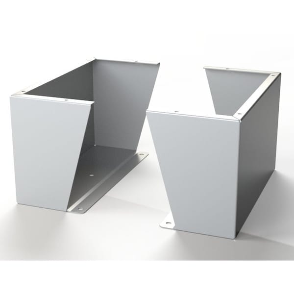 Saginaw Control & Engineering Floor Stand Kit, 12 in. H x 20 in. W x 9.12 in. L, Carbon Steel, 1 PR - SCE-FK1220LG