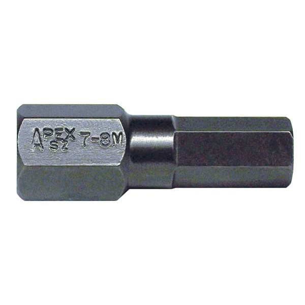 Apex Tool Group Torsion Bit, Metric, 7/16", Hex, 8mm, 7/8" - SZ-7-8MM
