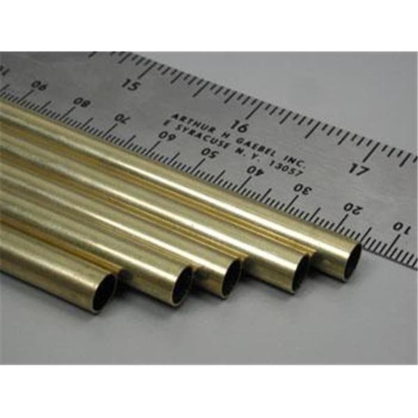 K&S Engineering K&S Engineering K-S1150 0.28 in. Round Brass Tube - 5 Piece - K+S1150