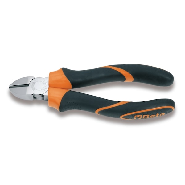 Beta 1082BM Diagonal Cutting Nippers, Bi-Material Handles, 160mm OAL , 22mm Jaw Length, 28mm Jaw Width - 010820036