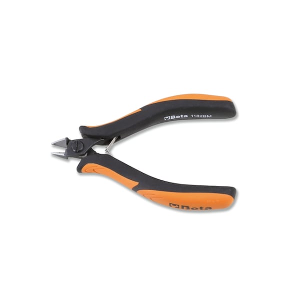 Beta 1182BM Diagonal Semi-Flush Cutting Nippers, Slim Tips, Bi-Material Handles - 011820101
