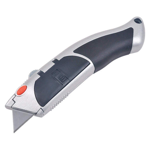 Steel Grip Steel Grip 2796068 7 in. Retractable Auto Reload Utility Knife; Silver - 2796068