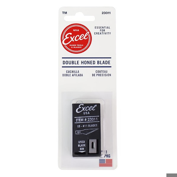 Excel Blades #11 Fine Point Knife Blades, 15 Pack Dispenser, 15PK - 23011IND