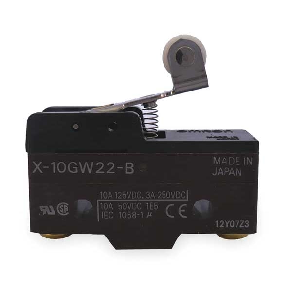 Interruptor de acción rápida industrial Omron, rodillo de bisagra, palanca, actuador corto, SPDT - X-10GW22-B