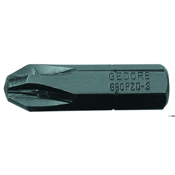 Gedore Screwdriver Bit, 1/4", Value Pack, Pz2 L - 690 PZD 2 L S-010