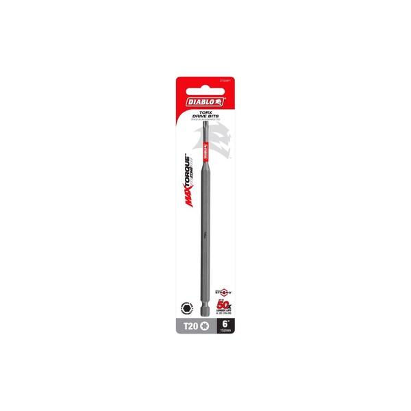 Diablo Torx #20 X 6 in. L Driver Bit Black Oxide 1 pc - DT206P1