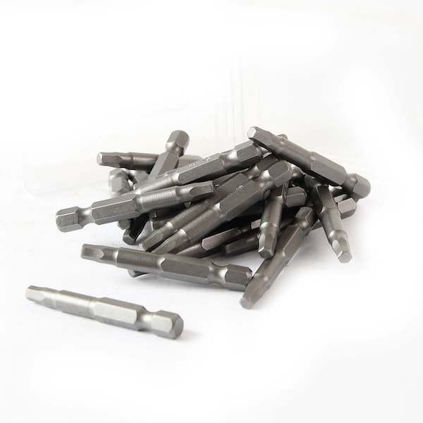 Superior Steel Single End Hexagonal Screwdriver Bits - 2 Inch Long - 4mm Hex, PK 25 - BH204-25PK