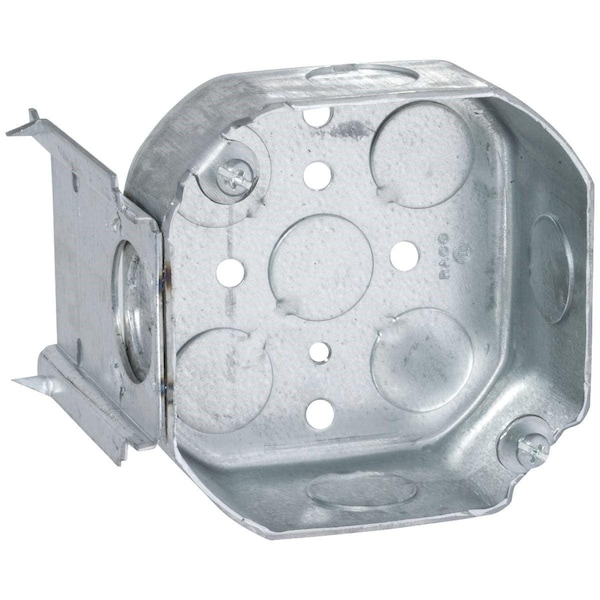 Southwire Electrical Box, 14 cu in, Octagon Box Type, Steel, Octagon Shape - 54151-J-UPC