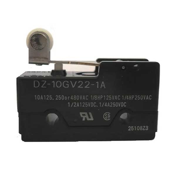 Interruptor de acción rápida industrial Omron, rodillo de bisagra, actuador de palanca, DPDT, calificación de contacto de 10A @ 240V CA - DZ-10GV22-1A