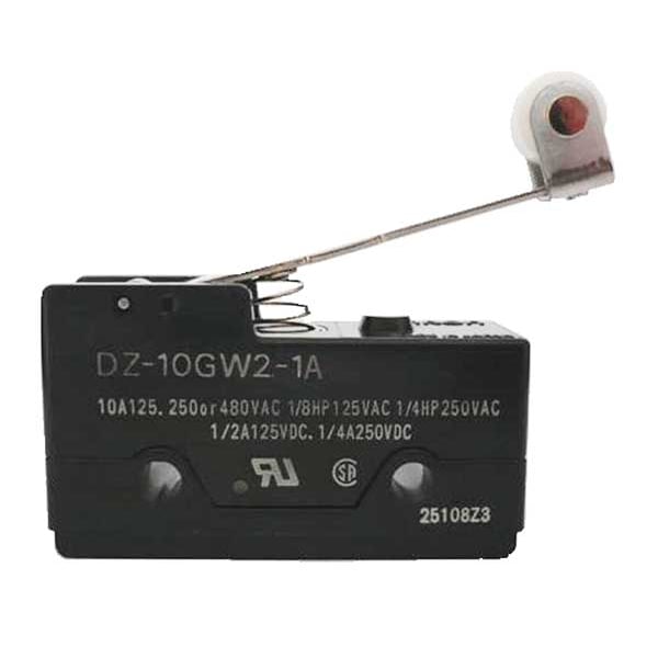 Interruptor de acción rápida industrial de Omron, rodillo con bisagra, actuador de palanca, DPDT, calificación de contacto de 10A @ 240V AC - DZ-10GW2-1A