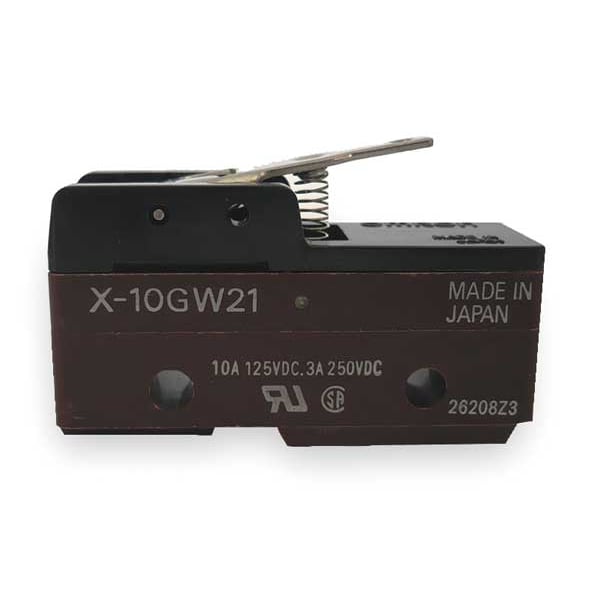 Interruptor de acción rápida industrial Omron, bisagra, palanca, actuador corto, SPDT - X-10GW21