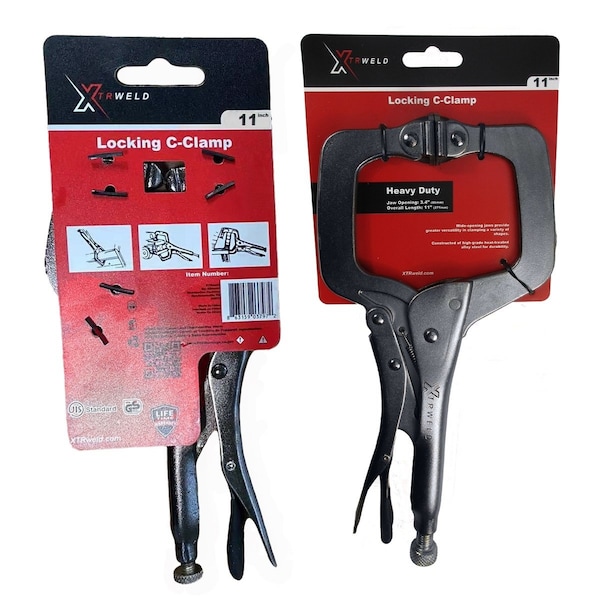 Xtrweld 06 in Pliers, C, Locking, S-Pad, Steel Black Nickel Chrome - TPLS06SP